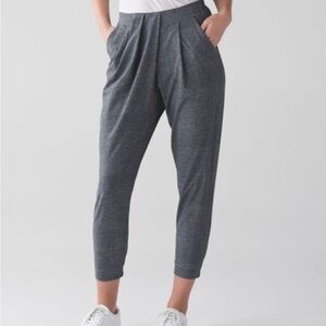 Lululemon &go Keepsake Pant Joggers Heathered Printed Grey Deep Coal Size 6